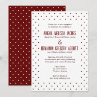 Elegant Red & White Polka-Dotted Reception