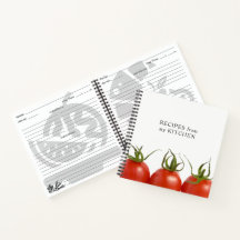 Elegant Red White Tomato Photo Recipes Book
