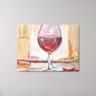 Elegant Red Wine Glass Canvas Print