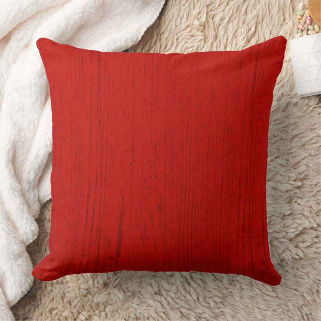Elegant Red Wood Grain Cushion (Blanket)