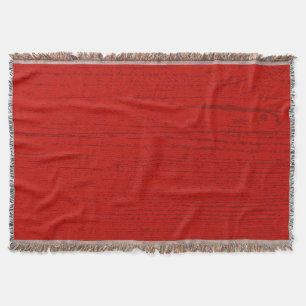 Elegant Red Wood Grain  Throw Blanket