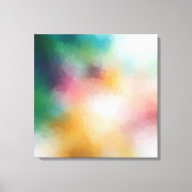 Elegant Red Yellow Blue Purple Green Pink Modern Canvas Print (Front)
