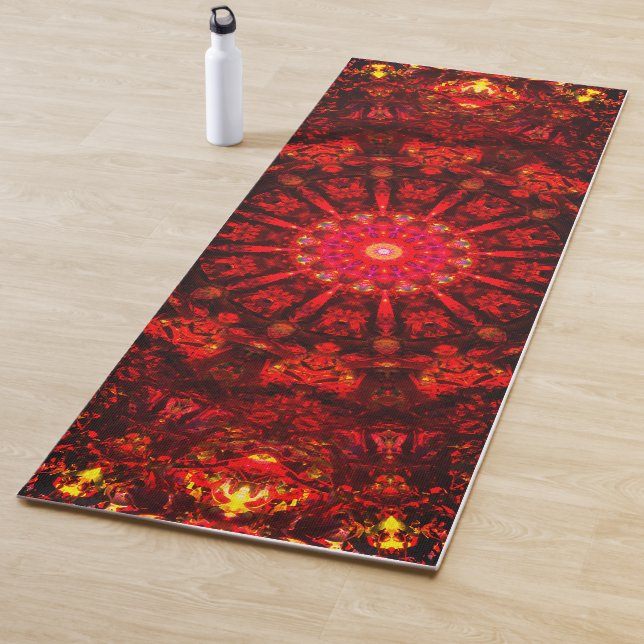 Elegant Red Yoga Mat (In Situ)