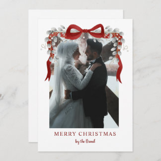 Elegant RedMerry Christmas Letterpress Photo Cards
