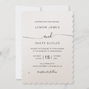 Elegant Refined Luxury Calligraphy Wedding Invitation