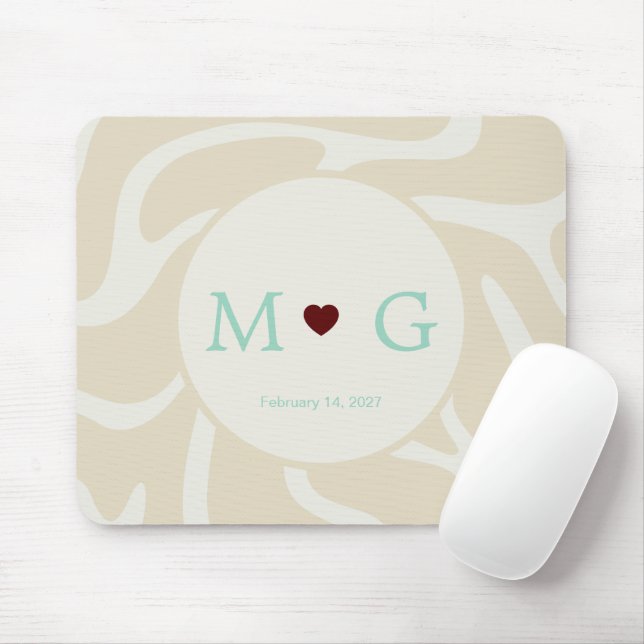 Elegant Refined Romantic Design Soft Desk Accessor Mouse Mat (With Mouse)