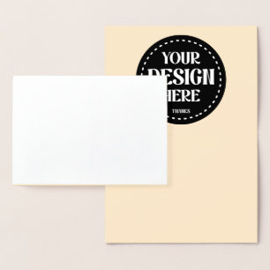 Elegant, refined, sleek & minimalist foil card