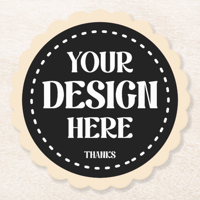Elegant, refined, sleek & minimalist paper coaster (Front)