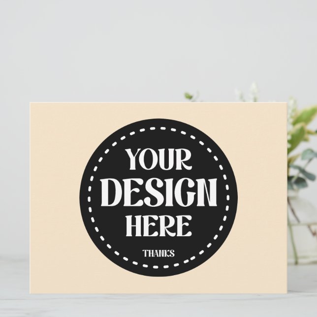 Elegant, refined, sleek & minimalist save the date (Standing Front)