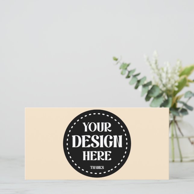 Elegant, refined, sleek & minimalist save the date (Standing Front)