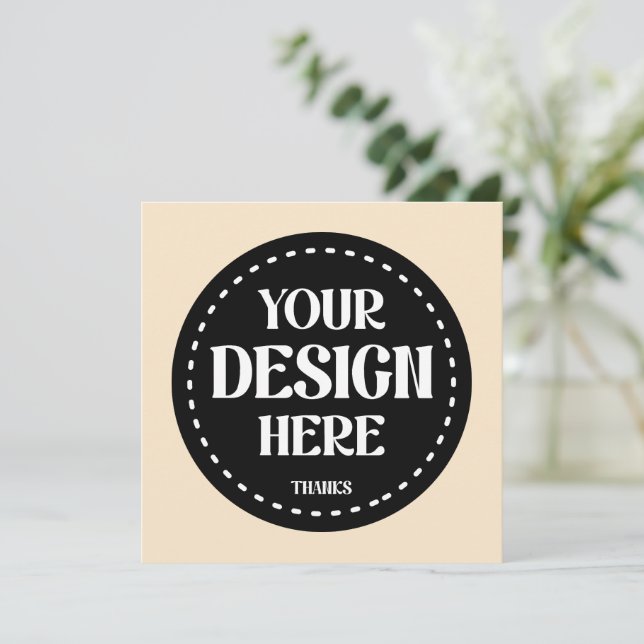 Elegant, refined, sleek & minimalist save the date (Standing Front)