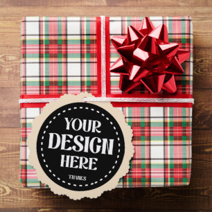 Elegant, refined, sleek & minimalist tree decoration card