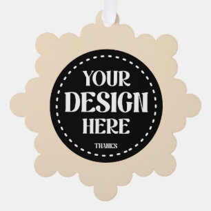 Elegant, refined, sleek & minimalist tree decoration card