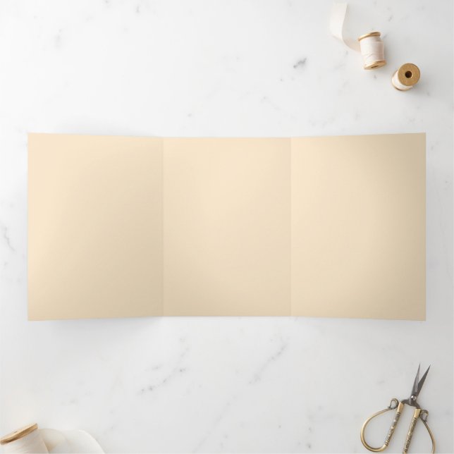 Elegant, refined, sleek & minimalist Tri-Fold announcement (Inside)