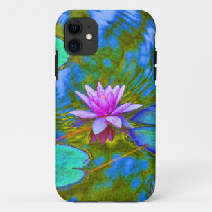 Elegant Reflections Pink Water Lily in Pond iPhone 11 Case
