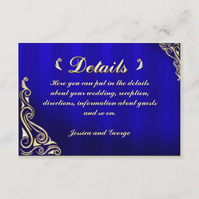 Elegant Regal Golden Flourish Typography Enclosure Card (Front)