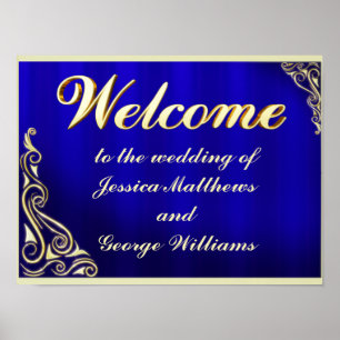 Elegant Regal Golden Typography Welcome Poster