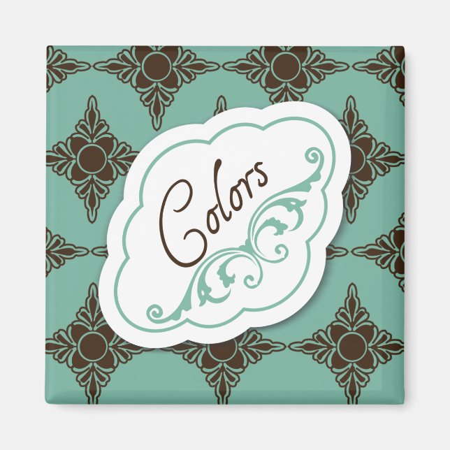 Elegant Regards "Colors" Laundry Label Magnet (Front)