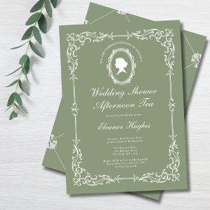 Elegant Regency Afternoon Tea Wedding Shower  Invitation
