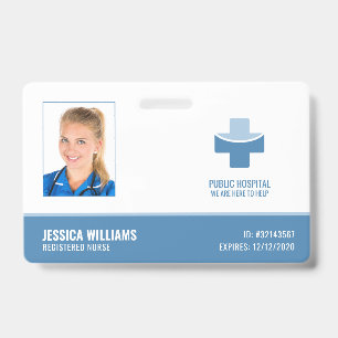 Elegant Registered Nurse RN Medical Staff ID Badge