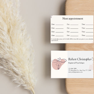 Elegant Registered Psychologist Business Card