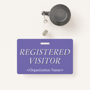 Elegant "REGISTERED VISITOR" Badge ID Badge