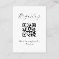 Elegant Registry Bridal Shower Enclosure Card