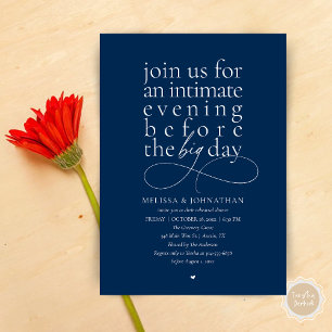 Elegant Rehearsal Dinner Intimate Evening Invitation