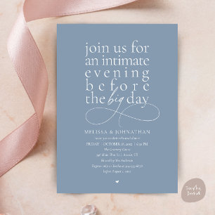 Elegant Rehearsal Dinner Intimate Evening Invitation