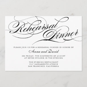 Elegant Rehearsal Dinner Invitation