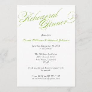 Elegant Rehearsal Dinner Invitation