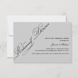 Elegant Rehearsal Dinner Invitation
