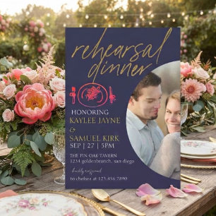 Elegant Rehearsal Dinner Invitation