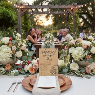 Elegant Rehearsal Dinner Invitation