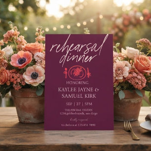 Elegant Rehearsal Dinner Invitation