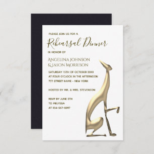 Elegant Rehearsal Dinner Invitation