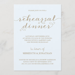 Elegant Rehearsal Dinner Invitation