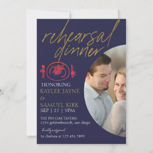 Elegant Rehearsal Dinner Invitation