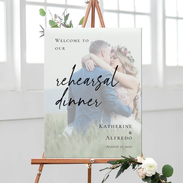Elegant Rehearsal Dinner photo welcome Poster (Creator Uploaded)