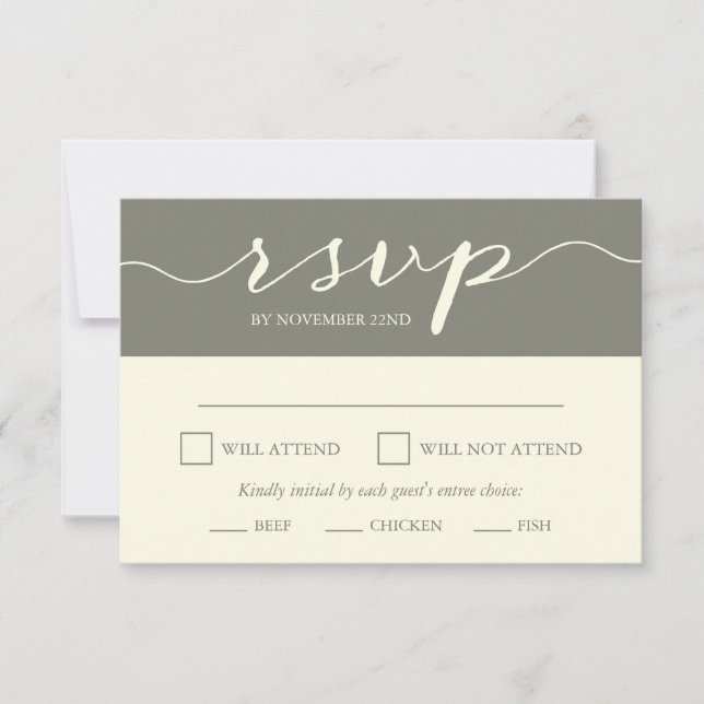 Elegant Rehearsal Dinner RSVP (Front)