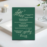 Elegant Rehearsal Dinner & Sunday Brunch Teal  