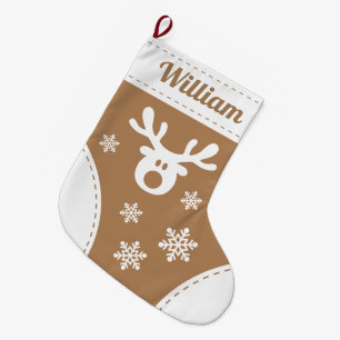 Elegant Reindeer Christmas Stocking