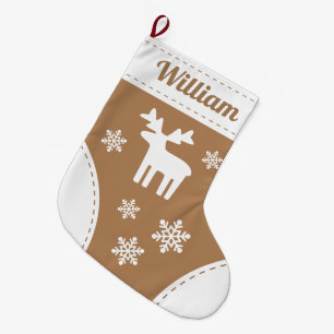 Elegant Reindeer Christmas Stocking