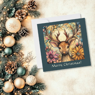 Elegant Reindeer Customisable Holiday Card