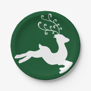 Elegant Reindeer Paper Plate