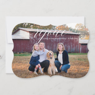 Elegant Rejoice Holiday Photo Card