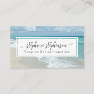 Elegant Relaxing Beach Spa Travel Vacation Business Card