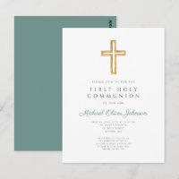 Elegant Religious Boy First Communion