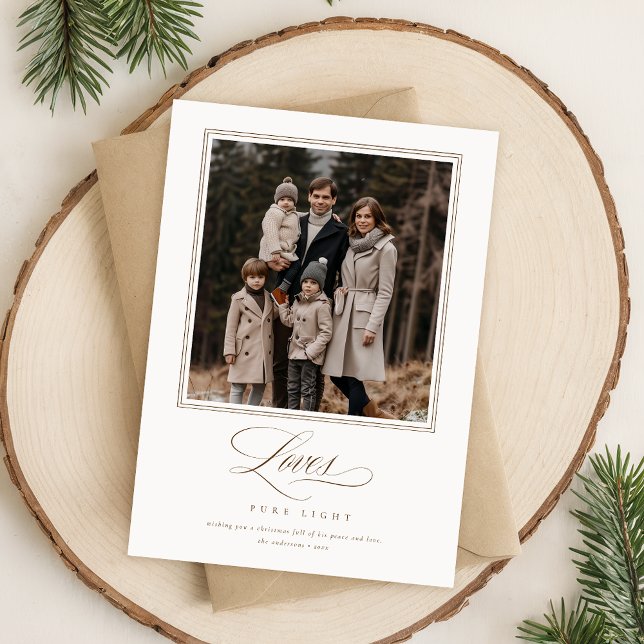 Elegant Religious Christian Family Photo Christmas Holiday Card (Creator Uploaded)