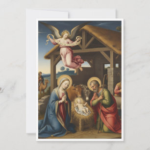 Elegant Religious Glory To God Christian Christmas Holiday Card